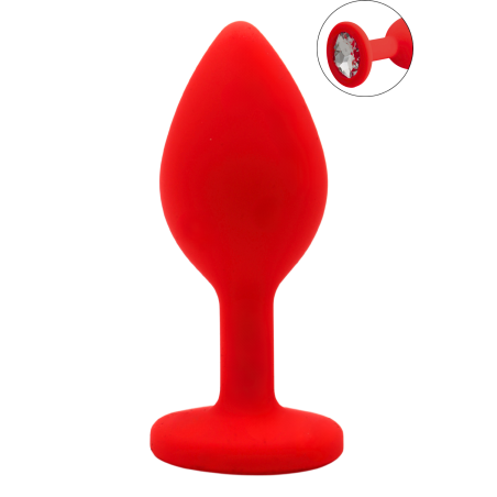 Plug rouge bijou cristal Small - DB-RY067CRED