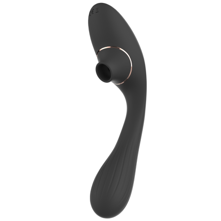 Stimulateur Clitoridien & Vibromasseur Point G 2-en-1 DINA Noir - WS-NV017BLK