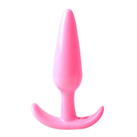Plug anal rose souple base évasée Pocket Pleasure + 1 dosette lubrifiant