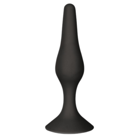 Plug Anal Noir en Silicone avec Ventouse Taille L 12,7 cm Pocket Pleasure + 1 dosette de lubrifiant