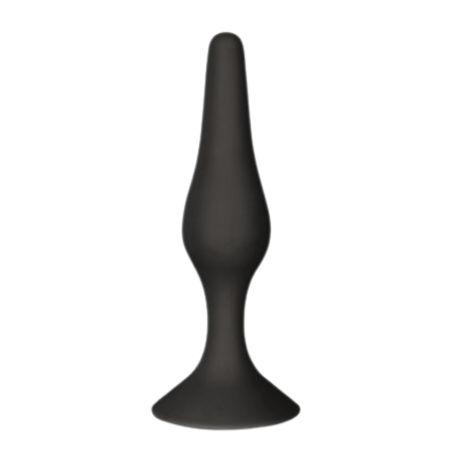Plug Anal Noir en Silicone avec Ventouse Taille M 11,3 cm Pocket Pleasure + 1 dosette de lubrifiant