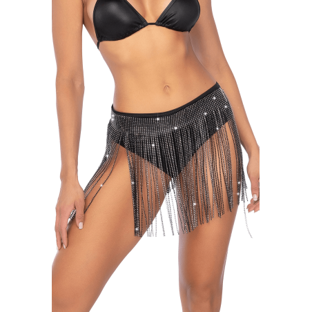 Jupe glamour à franges ornée de strass - Mapalé