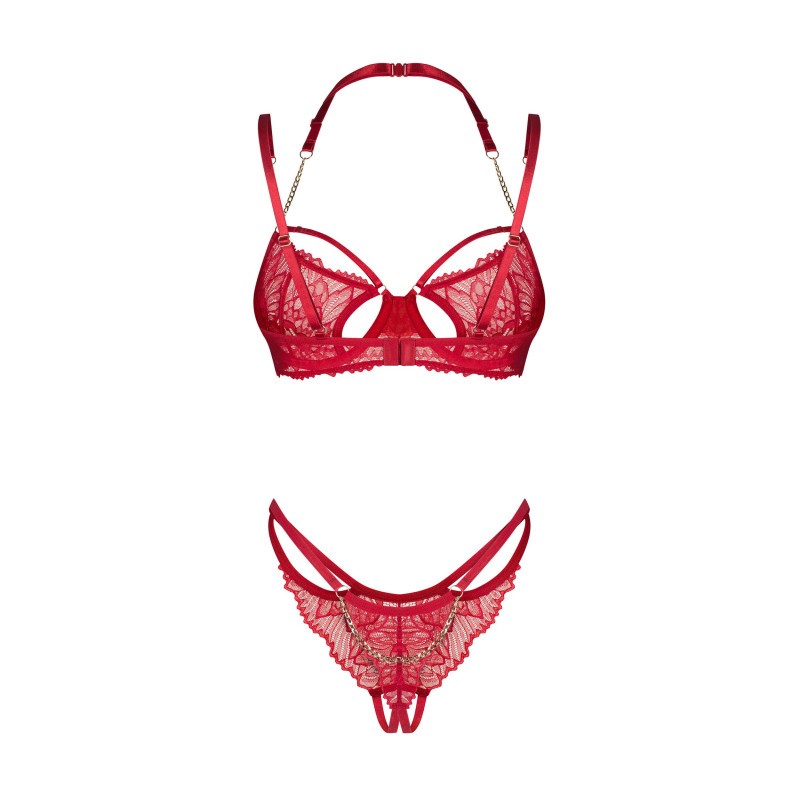 Matildea ensemble lingerie ouvert rouge