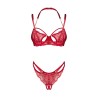 Matildea ensemble lingerie ouvert rouge