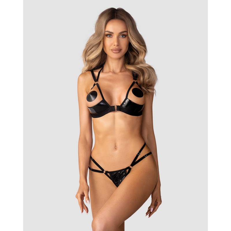 Keira Lise ensemble lingerie ouvert noir