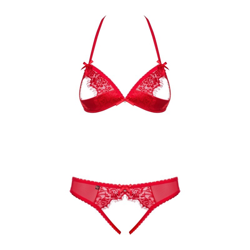 870-SEC-3 Ensemble ouvert 2 pcs - Rouge