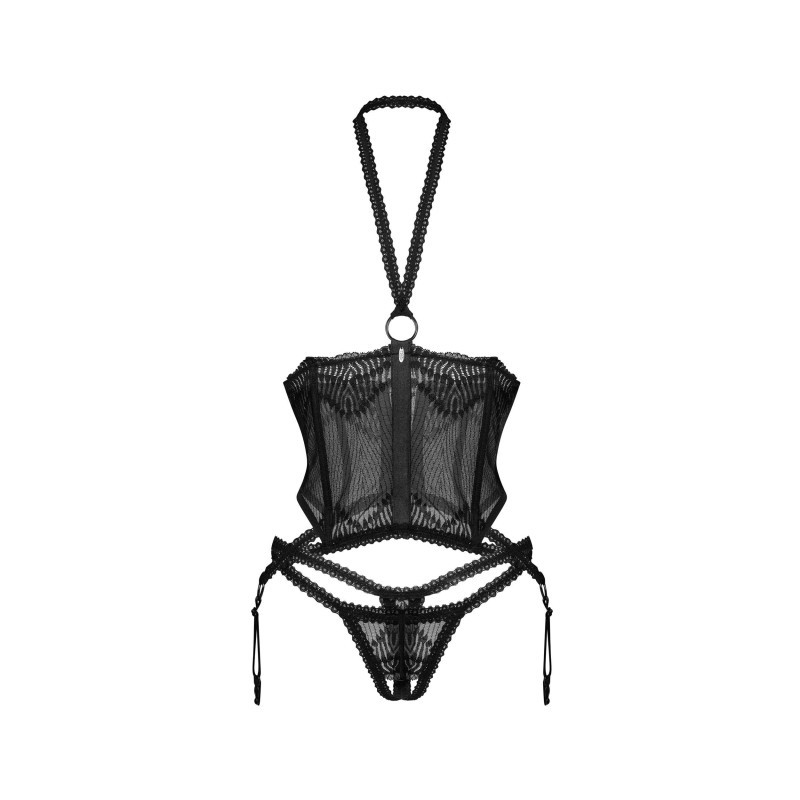 Alliane corset et string - Noirs