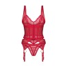 Cupide Desir corset et string - Rouge