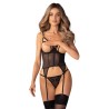 Euridia corset et string - Noirs