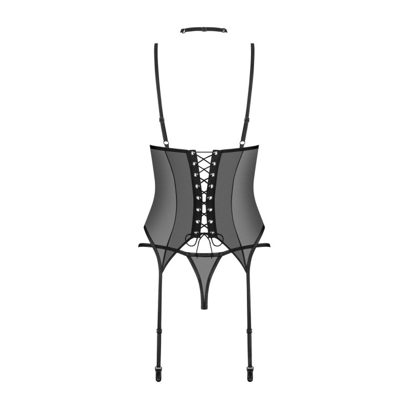 Donarella corset et string - Noir NP