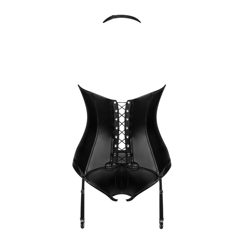 Viranes corset et string - Noir