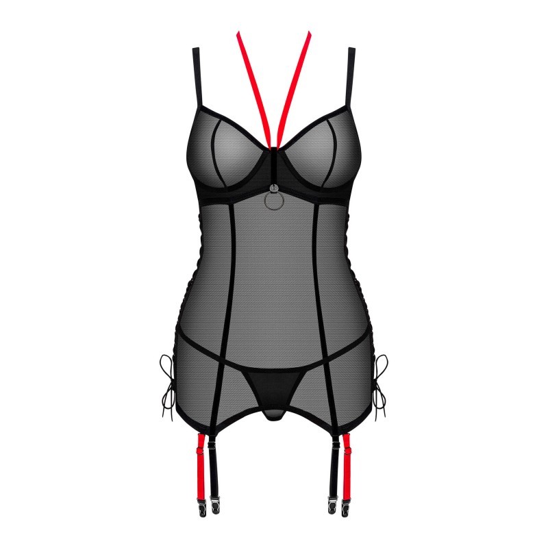 Glandez guêpière et string - Noir