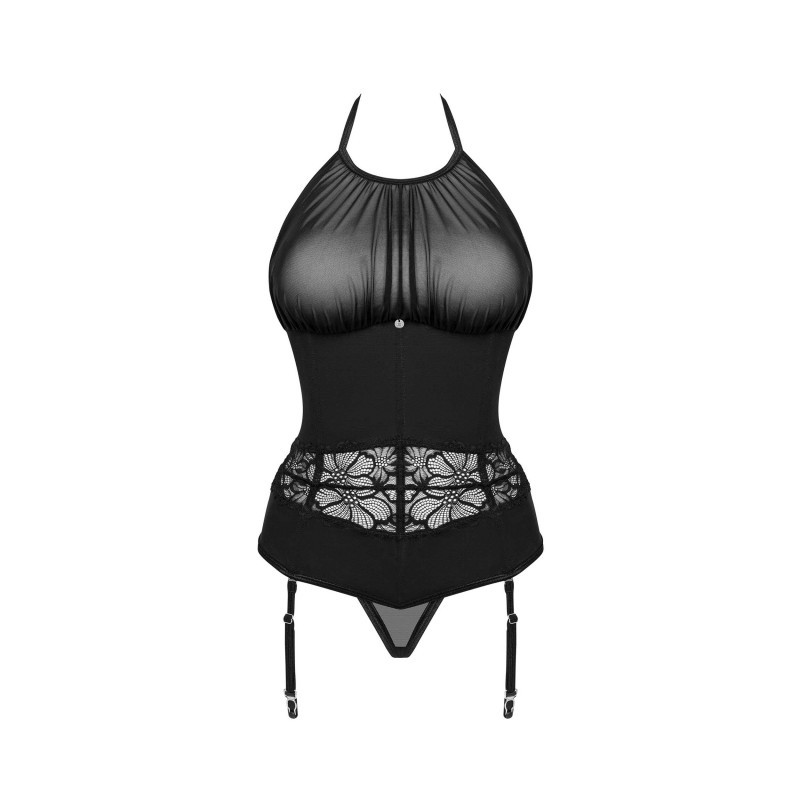 Serafia guêpière et string - Noir