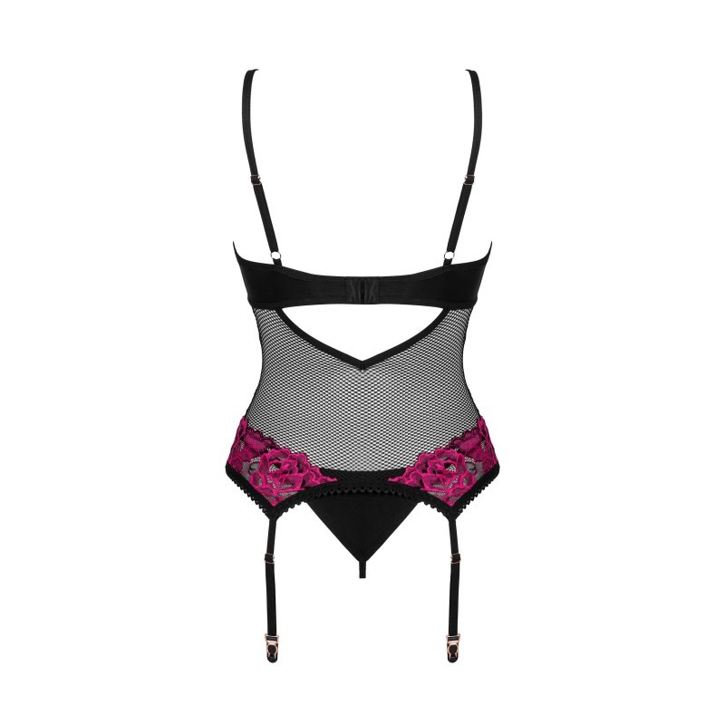 Rosenty guêpière et string - Noir