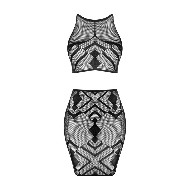 K101 top et jupe - Noire