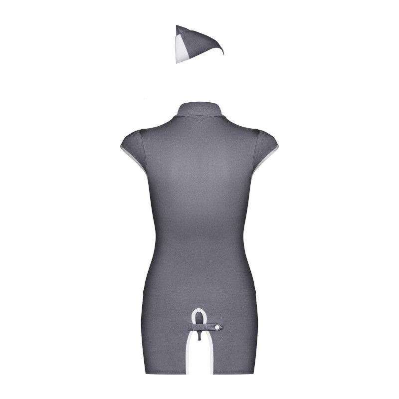 Stewardess Costume 3 pcs - Gris
