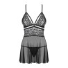 838-BAB-1 babydoll - Noir