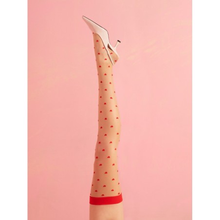 Love booster Bas 15 DEN - Rouge et poudre