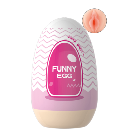 Gaine Masturbatrice Réutilisable FUNNY EGG – Design Réaliste Vagin lèvres épaisses