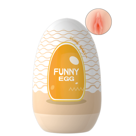 Gaine Masturbatrice Réutilisable FUNNY EGG – Design Réaliste Vagin lèvres moyennes