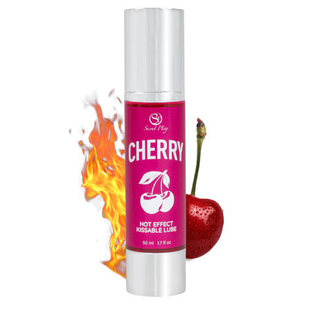 2 en 1 Lubrifiant et huile de massage cerise chauffant