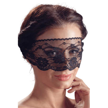 Masque pour les yeux en dentelle noire avec lien à nouer - Cottelli