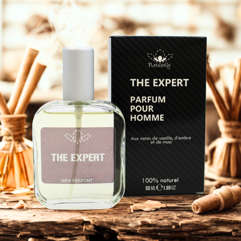 Parfum homme 100% naturel – Vanille, ambre  musc – 50 ml