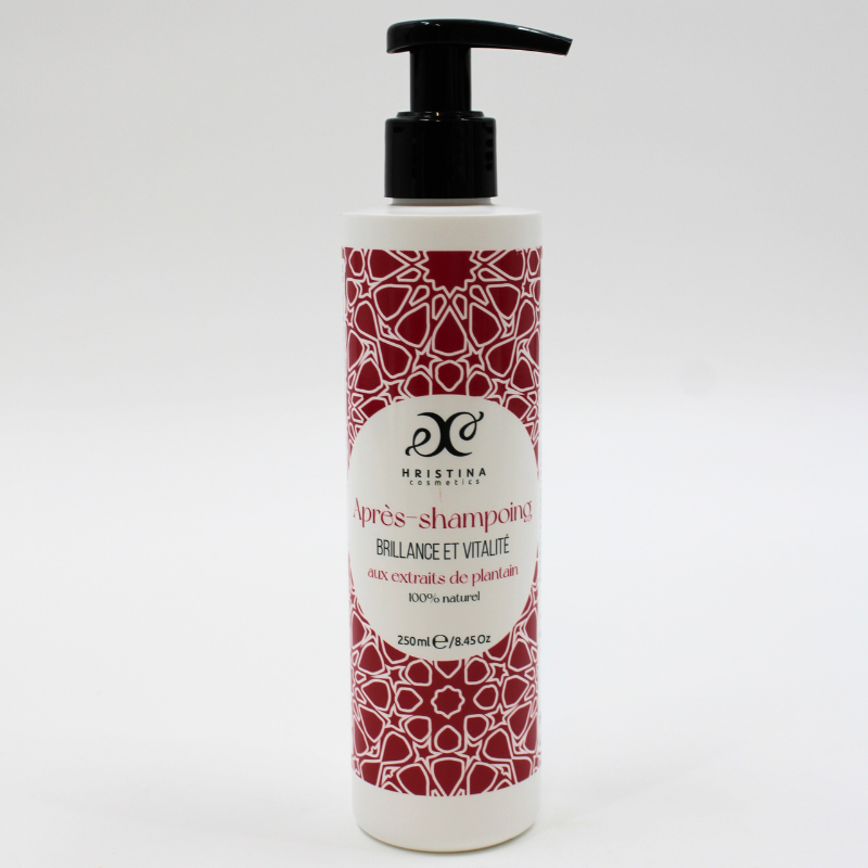 Après-shampoing brillance et vitalité enrichi en extrait de plantain 100% naturel 250ml
