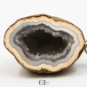 Porte-clefs avec pierre naturelle Géode Agate brute 3cm