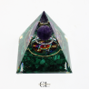 Orgonite pyramide Amethyste  Malachite Métatron