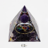 Orgonite pyramide Amethyste Métatron