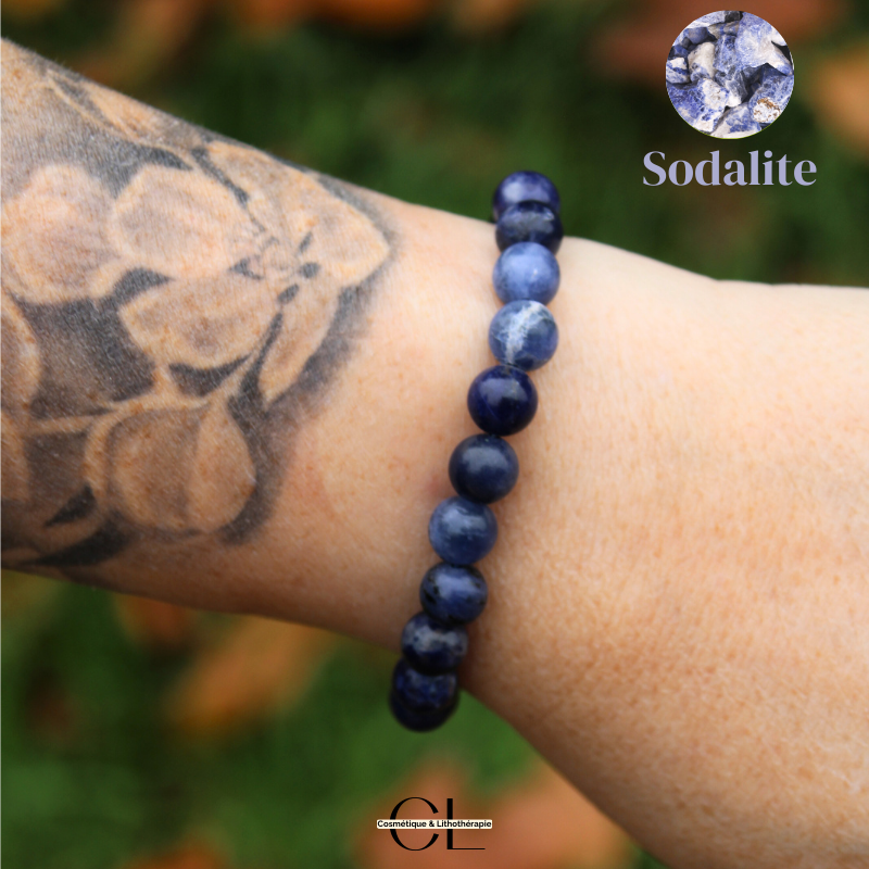 Bracelet en pierres naturelles Sodalite A 8-9mm
