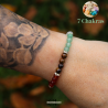 Bracelet en pierres naturelles 7 chakras et strass AB 8mm