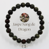 Bracelet en pierres naturelles Jaspe Sang de Dragon A 8-9mm