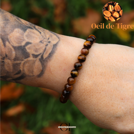 Bracelet en pierres naturelles Œil de Tigre A 8mm