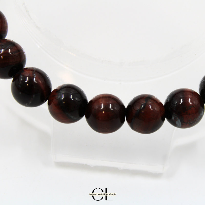Bracelet en pierres naturelles Oeil de Taureau A 8mm