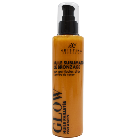Huile sublimatrice de bronzage - Pailletée - 200ml 100% naturelle