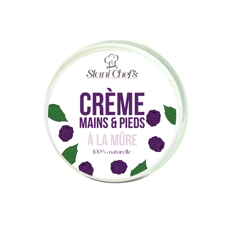 Crème mains et pieds à la mûre 100ml 100% naturelle