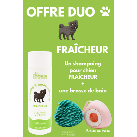 Shampoing pour chien 200ml brosse de bain - OFFRE DUO - FRAÎCHEUR