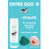 Shampoing pour chien 200ml  brosse de bain - OFFRE DUO - VITALITÉ