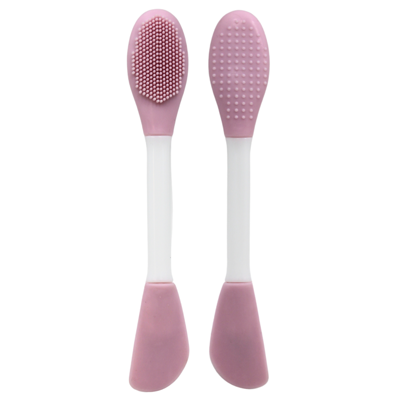 Spatule  brosse visage à double face rose