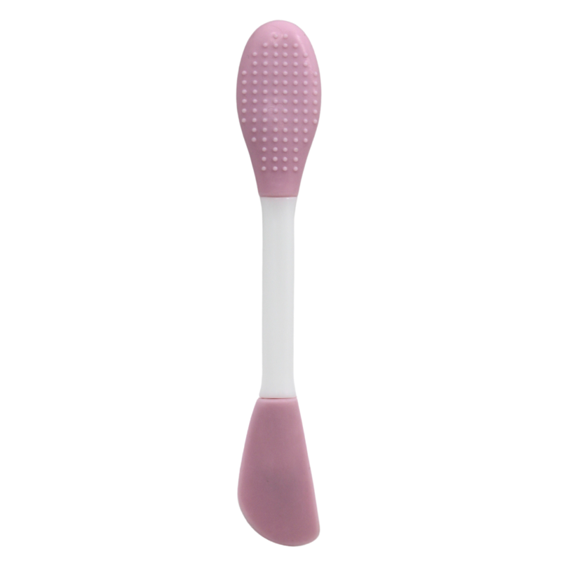 Spatule  brosse visage à double face rose