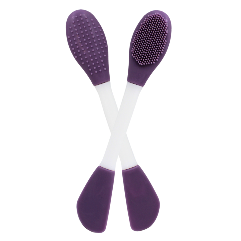 Spatule  brosse visage à double face violette
