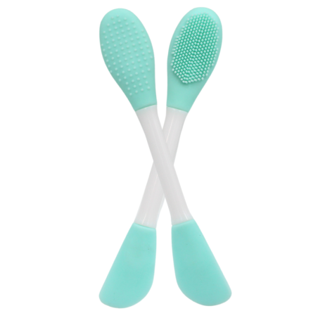 Spatule brosse visage à double face bleue