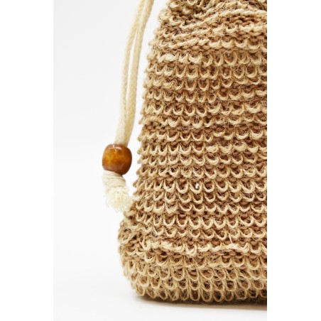 Sac à savon en sisal - Marron