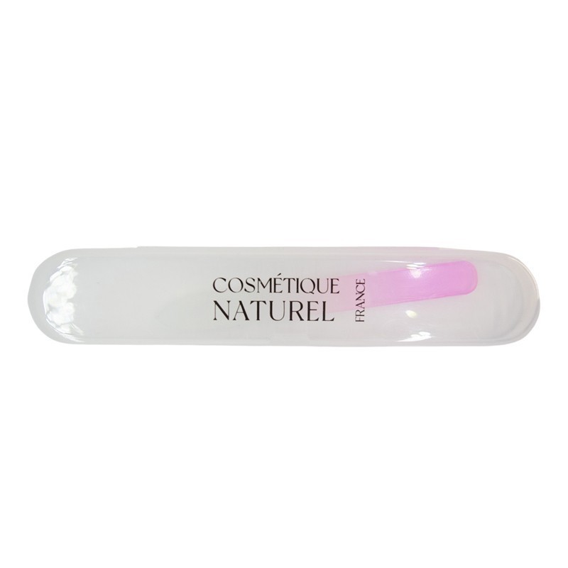 Lime à ongles rose en verre