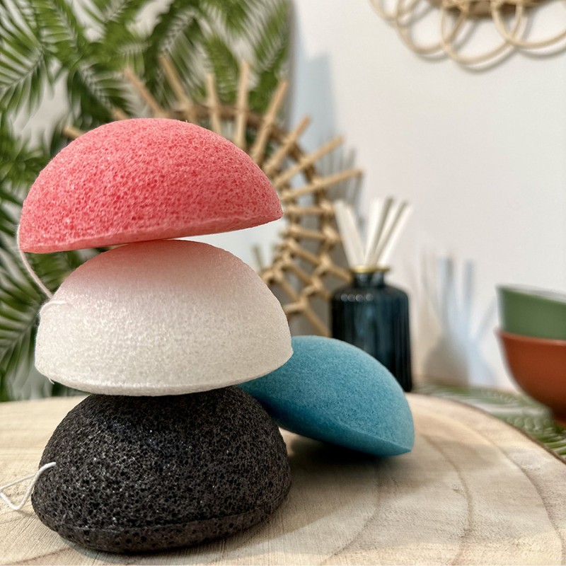 Éponge konjac rose