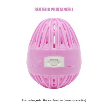 Boule de lavage machine à laver rose recharge - senteur printanière