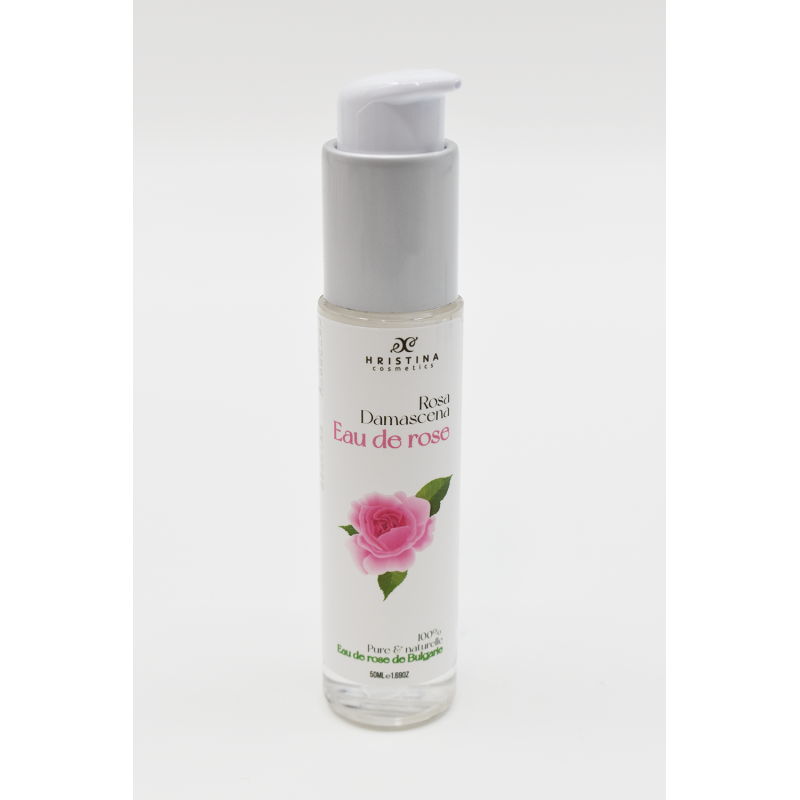 Eau florale naturelle à la rose de Damas - 50ml 100% naturelle - Format voyage