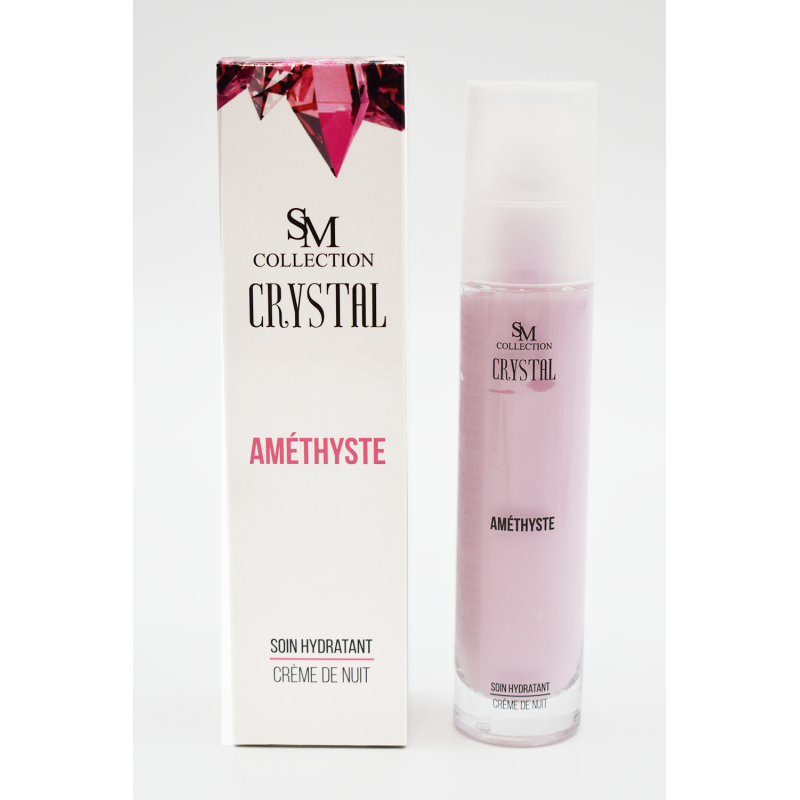 Crème de nuit à la poudre d'améthyste 50ml 100% naturelle
